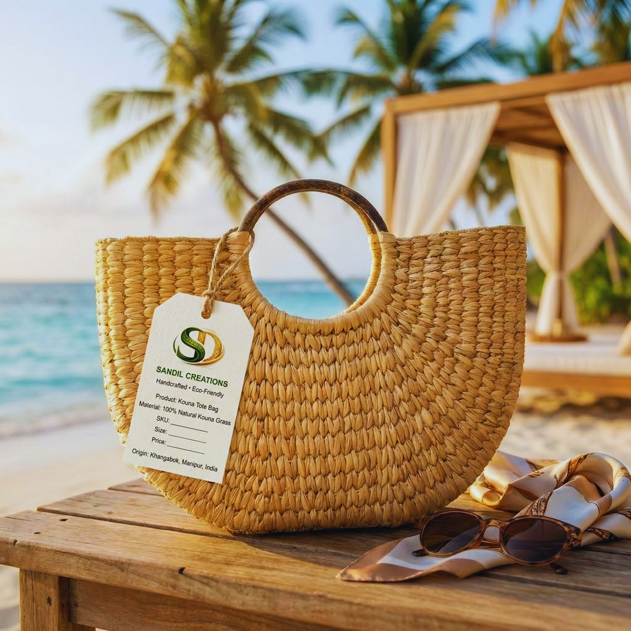 Sandil’s Kouna U Shaped Bag Plain Weave.